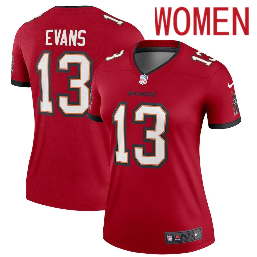 Women Tampa Bay Buccaneers #13 Mike Evans Nike Red Player Legend NFL Jersey->women nfl jersey->Women Jersey